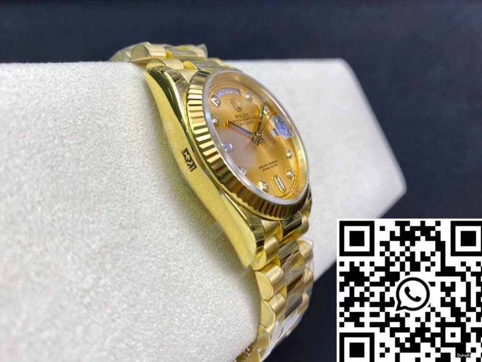 M128238-0008 Day-Date Yellow Rolex Factory Champagne Gold Dial EW 0723